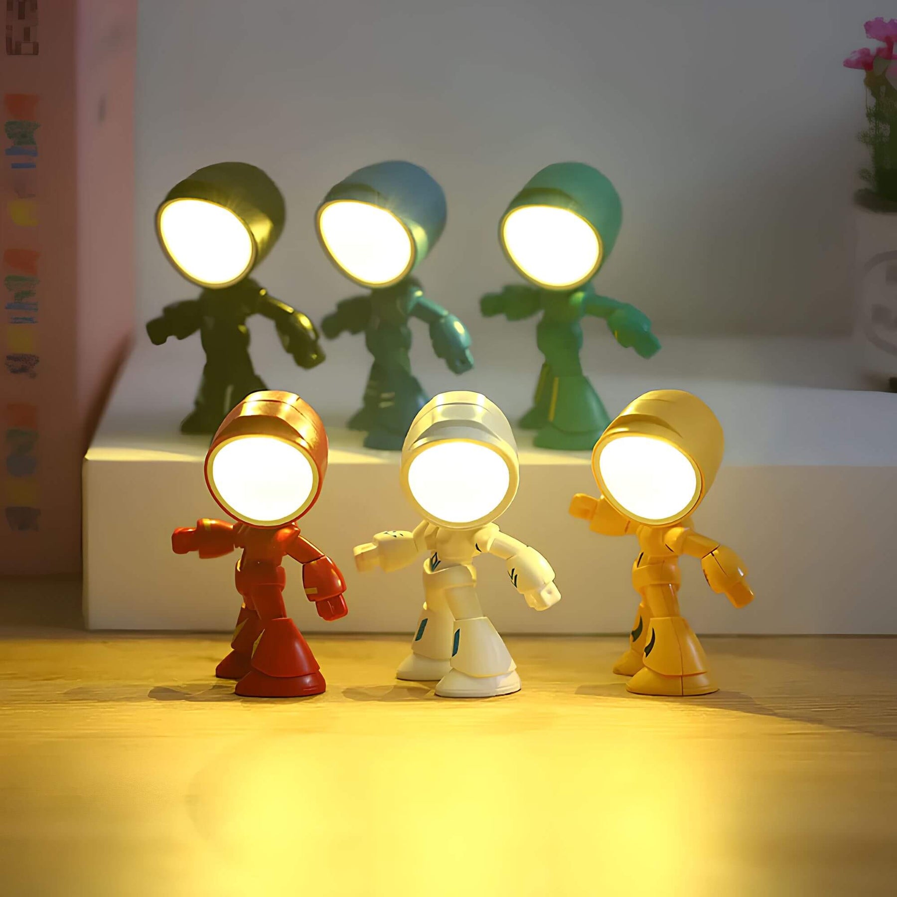 Spaß Roboter Tischlampe für Kinder