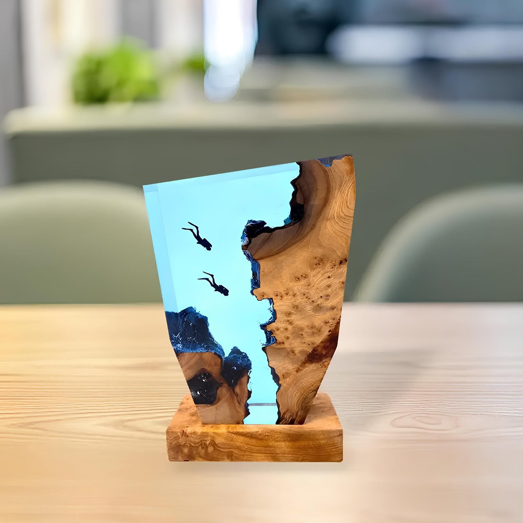 BlueAbyss – Applique de table artistique océanique