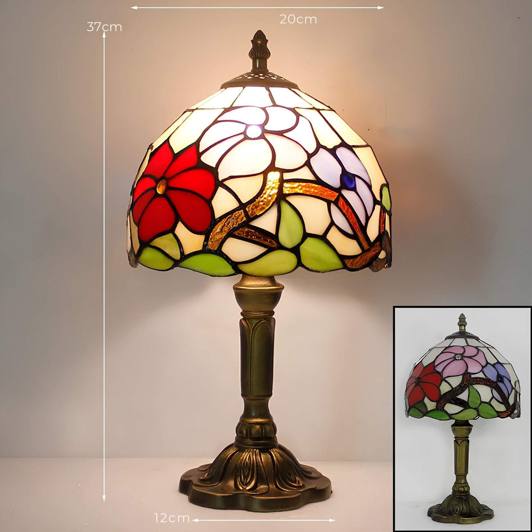 Primflora Stained Glass Table Lamp